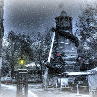 Buy canvas prints of winter comes to st giles by carl blake