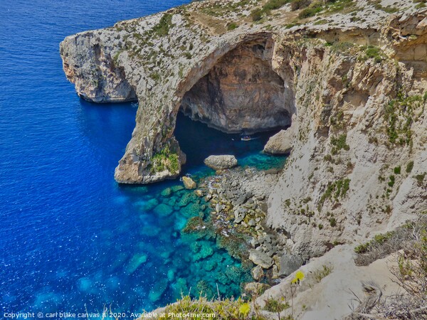 the blue grotto Picture Board by carl blake