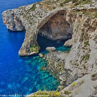 Buy canvas prints of the blue grotto by carl blake