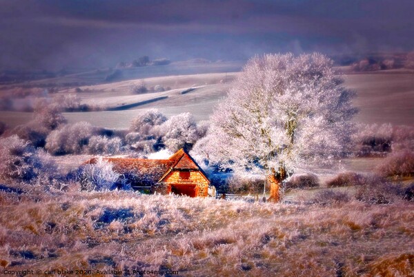 winter barn Picture Board by carl blake