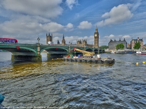 thames traffic Picture Board by carl blake