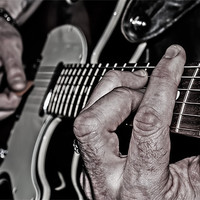 Buy canvas prints of Guitar Hands by claire lukehurst