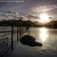 Buy canvas prints of Derwent water sunset by nick hirst