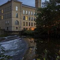 Buy canvas prints of Salts Mill by nick hirst