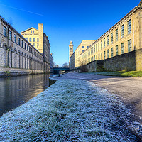 Buy canvas prints of Salts Mill Frozen by nick hirst