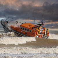 Buy canvas prints of RNLI Lifeboat "Into the storm"  by Digitalshot Photography