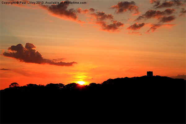 Majestic Sunset Over Coastal Village Picture Board by Digitalshot Photography
