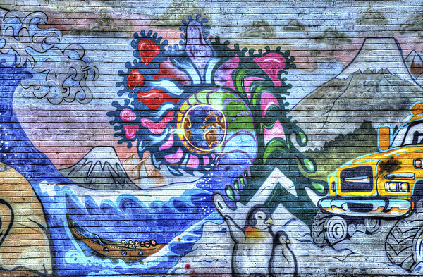 Vibrant Graffiti in Urban Setting Picture Board by Digitalshot Photography