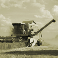 Buy canvas prints of Majestic Harvesting Machine by Digitalshot Photography