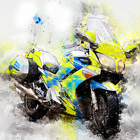 Buy canvas prints of British Police Motorbike by Digitalshot Photography
