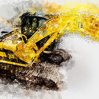 Buy canvas prints of Unleashing the Power of JCB Excavator by Digitalshot Photography