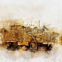 Buy canvas prints of British Army Mastiff on patrol. by Digitalshot Photography