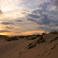 Buy canvas prints of Sunset over Holkham by Fiona Geldard