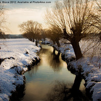 Buy canvas prints of Stream in Winter by Matthew Bruce