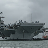 Buy canvas prints of USS Aircraft Carrier Gerard R Ford by Philip Pound