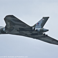 Buy canvas prints of RAF Vulcan Bomber in Flight by Philip Pound