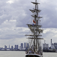 Buy canvas prints of Tall Ship Morgenster on Thames by Philip Pound
