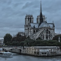 Buy canvas prints of Paris Notre Dame Cathedral by Philip Pound