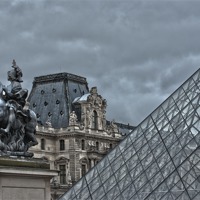 Buy canvas prints of Louvre Museum Paris France by Philip Pound