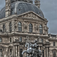Buy canvas prints of Louvre Museum Paris in France by Philip Pound