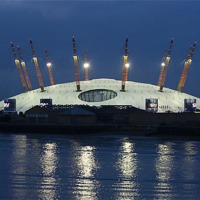 Buy canvas prints of London O2 Arena at Night by Philip Pound