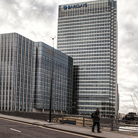 Buy canvas prints of Barclays Building Canary Wharf London by Philip Pound