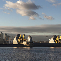 Buy canvas prints of Thames Barrier in London by Philip Pound
