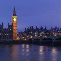 Buy canvas prints of Big Ben and Westminster At Night by Philip Pound