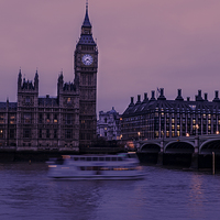 Buy canvas prints of Dramatic Westminster Night Sky by Philip Pound