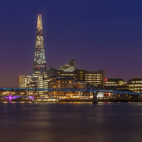 Buy canvas prints of Millenium Bridge and The Shard by Philip Pound