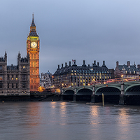 Buy canvas prints of Westminster London by Night by Philip Pound
