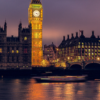 Buy canvas prints of Big Ben at Night by Philip Pound