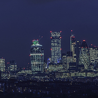 Buy canvas prints of London City Skyline At Night by Philip Pound