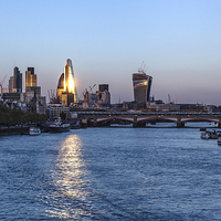 Buy canvas prints of Sunset Over the City of London by Philip Pound