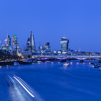 Buy canvas prints of Night View of City of London by Philip Pound