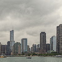 Buy canvas prints of  Chicago City Skyline by Philip Pound