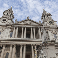 Buy canvas prints of  Queen Anne Statue in front of St Paul's Cathedral by Philip Pound