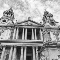 Buy canvas prints of  Front of St Pauls Cathedral in London by Philip Pound