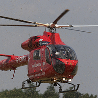 Buy canvas prints of  London Air Ambulance Helicopter Landing by Philip Pound