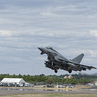 Buy canvas prints of  RAF Tornado Jet Taking Off by Philip Pound