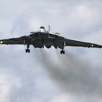 Buy canvas prints of  Avro Vulcan Bomber Aircraft Landing by Philip Pound