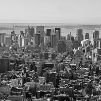 Buy canvas prints of  Manhattan, New York from the top of the Rockefell by Philip Pound