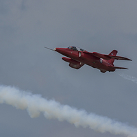 Buy canvas prints of  RAF Red Arrows Hawk Jet in Flight by Philip Pound
