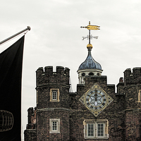 Buy canvas prints of  St James's Palace Clock, London by Philip Pound