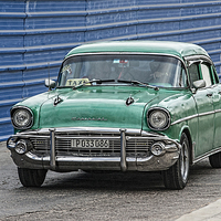 Buy canvas prints of  American Chevvy car in Cuba by Philip Pound