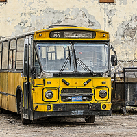 Buy canvas prints of  Old Yellow School Bus in Cuba by Philip Pound