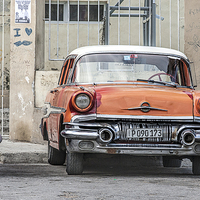Buy canvas prints of  Colourful cars in Cuba by Philip Pound