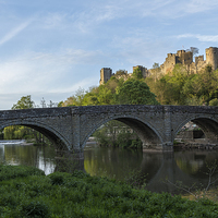 Buy canvas prints of Ludlow Castle and Dinham Bridge by Philip Pound