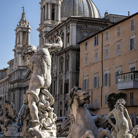 Buy canvas prints of Bernini Fountain in Rome  by Philip Pound
