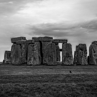 Buy canvas prints of  Stonehenge Monochrome by Philip Pound